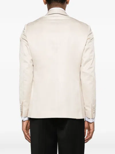 Lardini Single-breasted Blazer In Neutral
