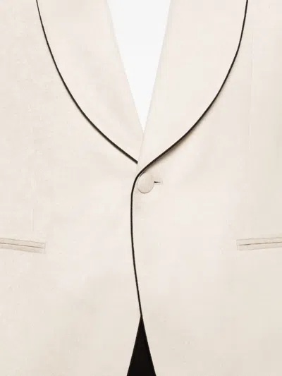 Lardini Single-breasted Blazer In Neutral