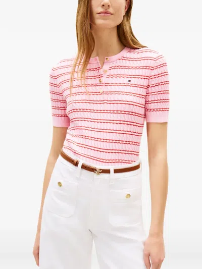 Tommy Hilfiger Striped-pattern T-shirt In Multi