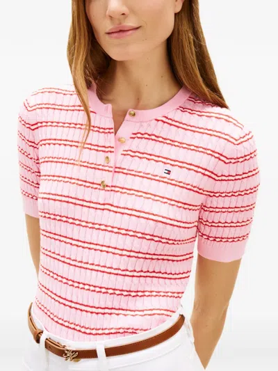 Tommy Hilfiger Striped-pattern T-shirt In Multi