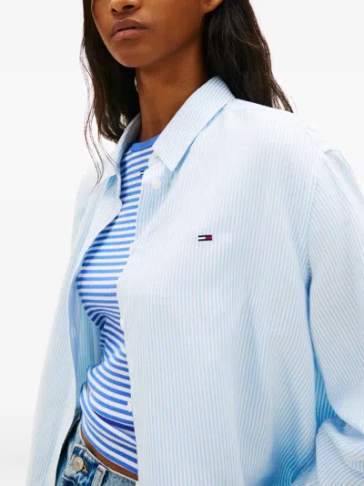 Tommy Hilfiger Striped-pattern Shirt In Blue