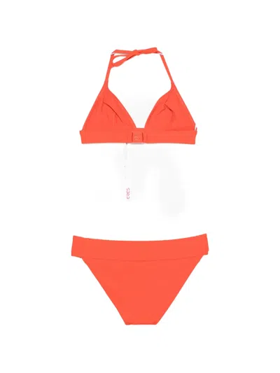 Eres Button-embellished Bikini In Orange