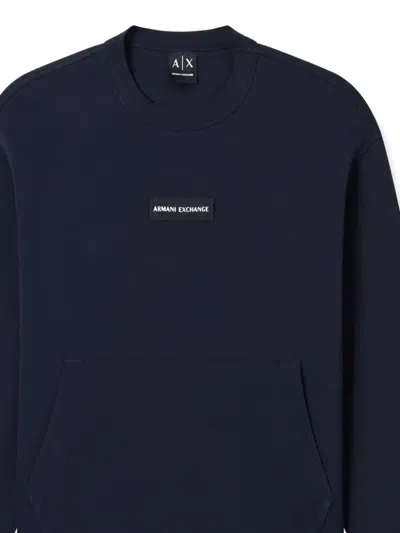 Armani Exchange Patch Pocket Sweatshirt In Blue