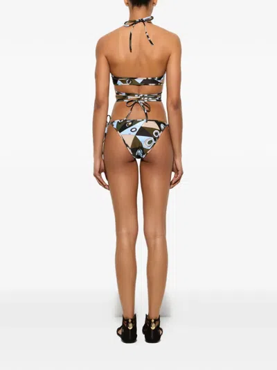 Pucci Occhi-print Bikini Bottoms In Multi