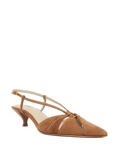L'agence Adavi Pointed Toe Slingback Pump In Brown