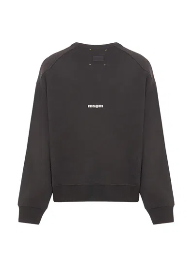 Msgm Logo-print Sweatshirt In Black