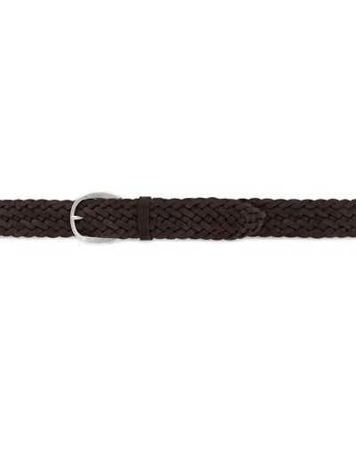 Orciani Braided Belt In Brown