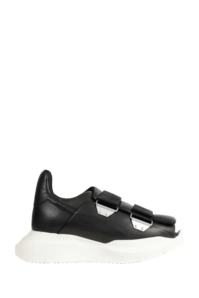 Rick Owens Burritogeth Sneakers Contrast Sole Round Toe In Black
