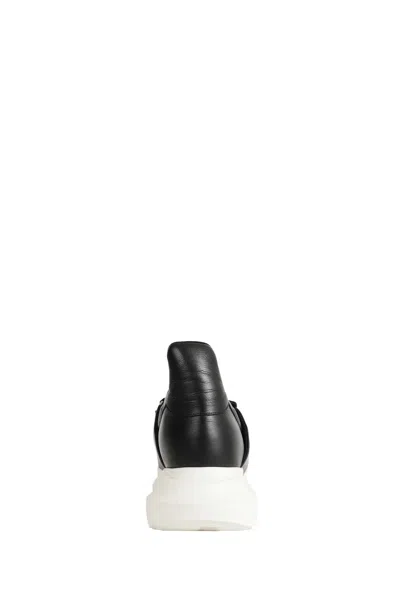 Rick Owens Burritogeth Sneakers Contrast Sole Round Toe In Black