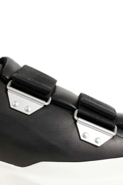 Rick Owens Burritogeth Sneakers Contrast Sole Round Toe In Black