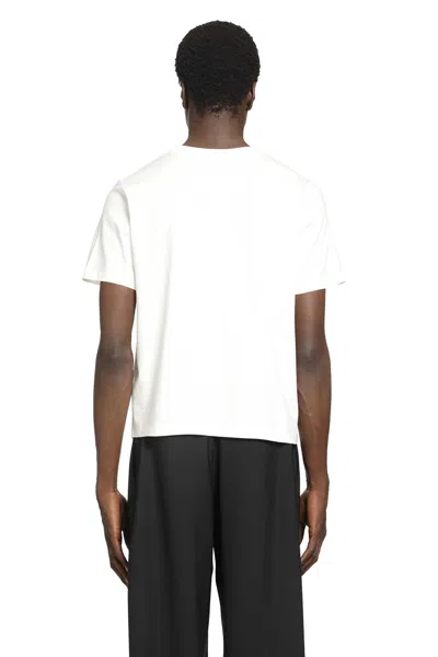 Mm6 Maison Margiela Patch Graphic Crew Neck Short Sleeve T-shirt In White