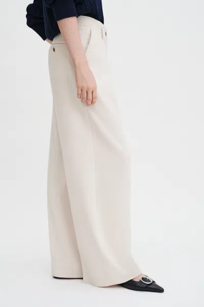 Filippa K Tailored Trousers Belt Loops Pleats And Pockets In Gray