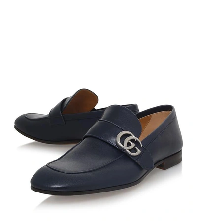 Shop Gucci Donnie Leather Loafers