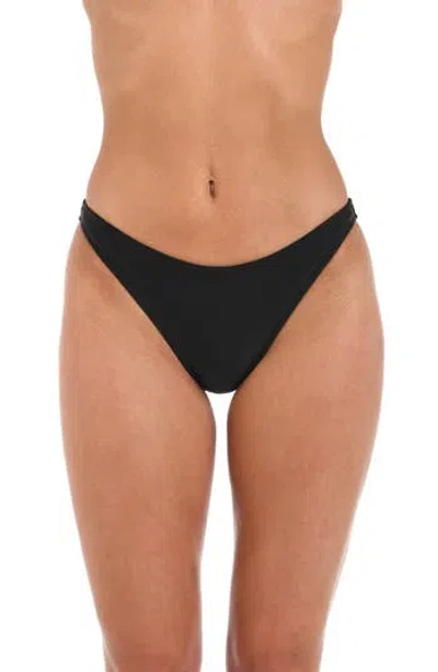 L'agence Nicole Solid Classic Bikini Bottom In Black
