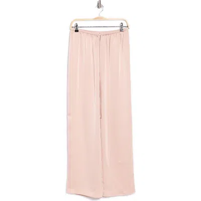 Leith Satin Drawstring Pants In Pink