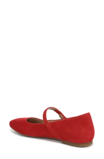 Vionic Wide Width Alameda Mary Jane Flat In Red