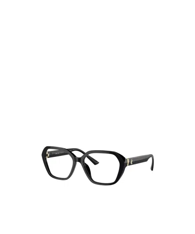Jimmy Choo Eyewear Rectangular Frame Glasses In Black