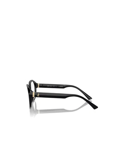 Jimmy Choo Eyewear Rectangular Frame Glasses In Black