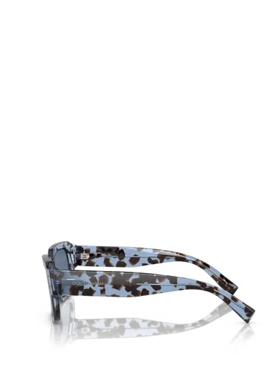 Dolce & Gabbana Sharped Rectangle-frame Sunglasses In Blue