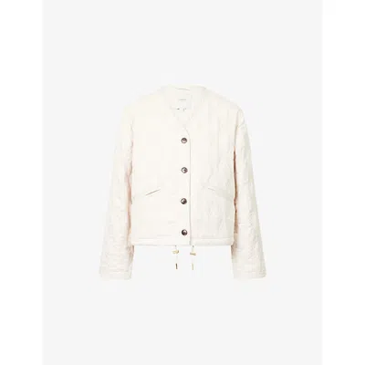 Varley Saba Quilted Jacket In White