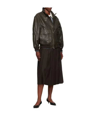 Dunst Distressed Leather Jacket In Black