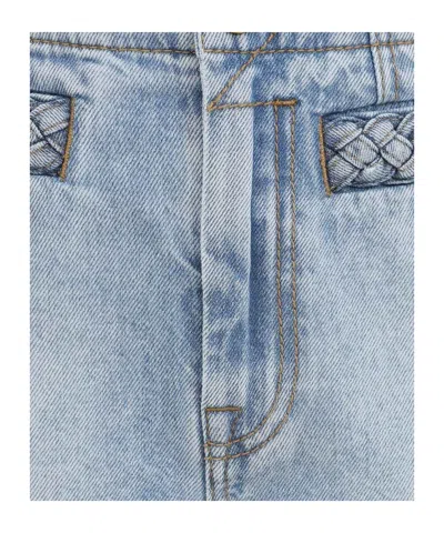 Zimmermann Wanderlust Lightblue Cotton Five-pocket Shorts In Blue