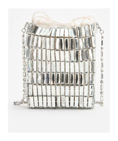 Self-portrait Drawstring Shoulder Bag In White