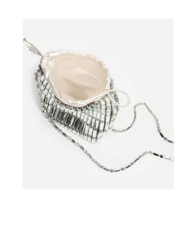 Self-portrait Drawstring Shoulder Bag In White