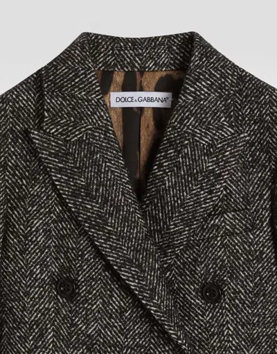 Dolce & Gabbana Dolce  Gabbana Kids Double-breasted Jacket In Multi