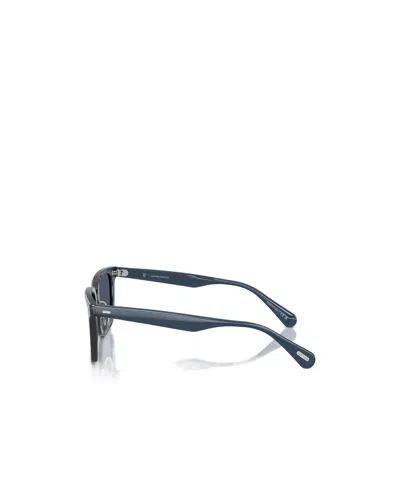 Oliver Peoples 52mm Rectangular Polarized Sunglasses In Blue