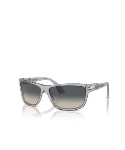 Persol 63mm Oversize Gradient Rectangular Sunglasses In Gray