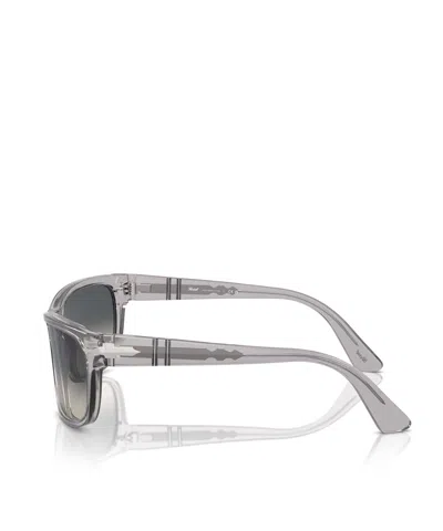 Persol 63mm Oversize Gradient Rectangular Sunglasses In Gray