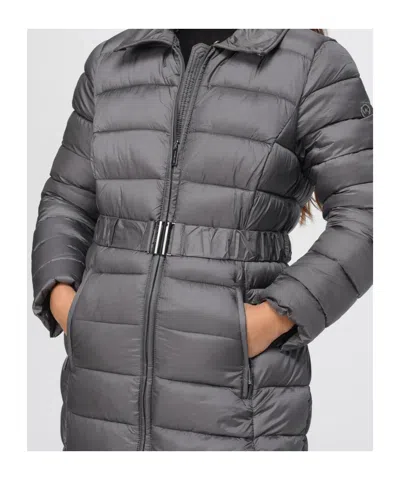 Michael Michael Kors Packable Quilted Puffer Coat In Gray