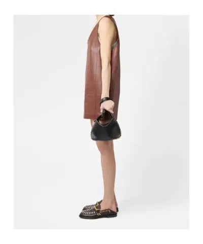 Tod's Metal Dots Mini Leather Shoulder Bag In Black