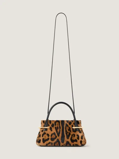 Givenchy Pinch Mini Embellished Leopard-print Calf-hair Shoulder Bag In Multi