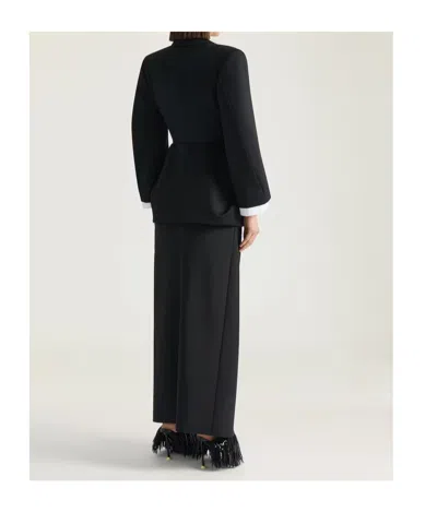 Givenchy Draped Wrap Midi Skirt In Metallic