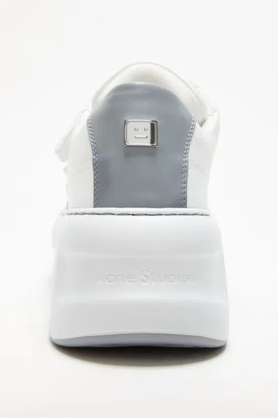 Acne Studios Touch-strap Platform Sneakers In White