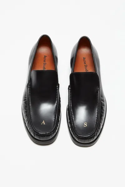 Acne Studios Leather Loafers In Black