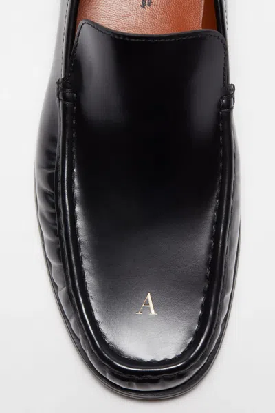 Acne Studios Leather Loafers In Black