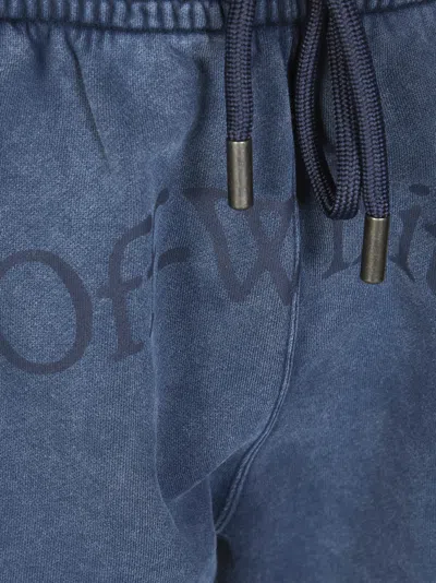 Off-white Dawstring Cotton Shorts In Blue