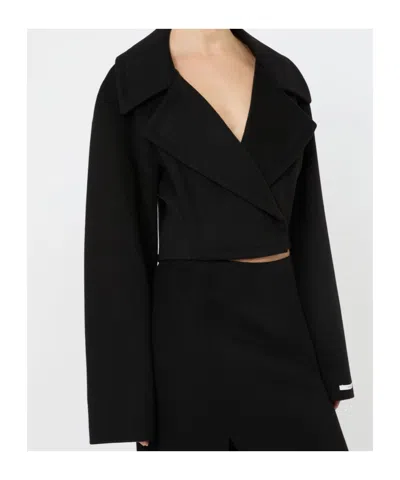 Sportmax Wool Coat In Black