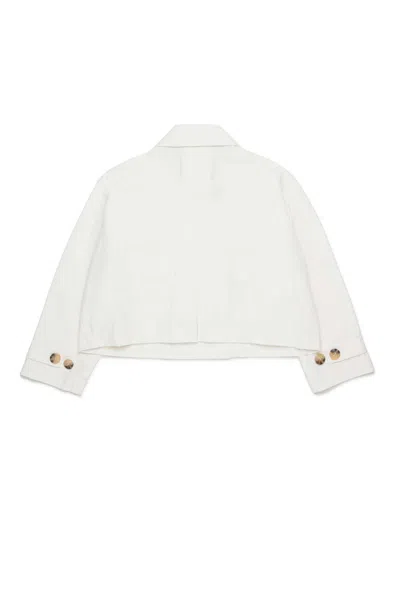 Maxco. Kids Double-breasted Coat In White