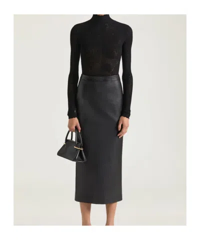 Givenchy Open-back Lace Turtleneck Bodysuit In Pink