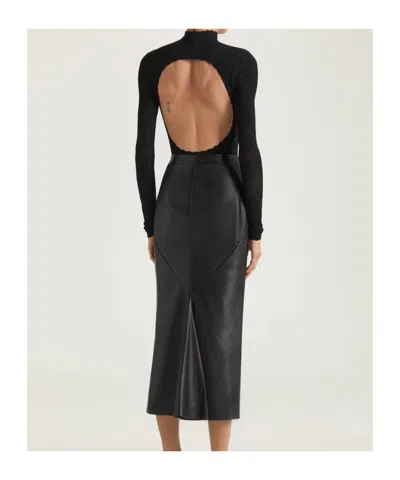 Givenchy Open-back Lace Turtleneck Bodysuit In Pink