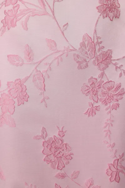Sau Lee Jackson Metallic Floral Brocade Cateye Strapless Gown In Pink