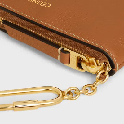 Celine Zip Wallet In Brown