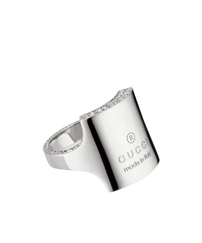 Gucci Trademark Crystal Ring In Pattern