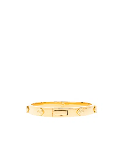 Kate Spade Clover-embellished Bangle Bracelet In Pattern