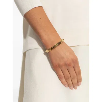 Kate Spade Clover-embellished Bangle Bracelet In Pattern