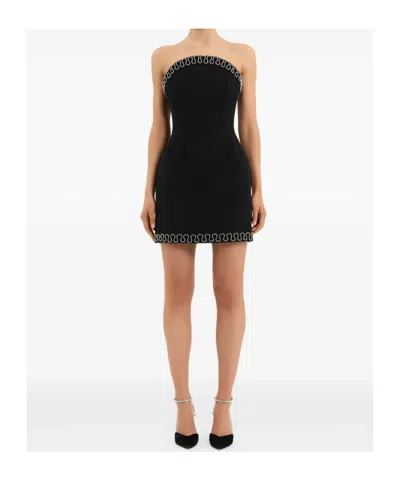 Rebecca Vallance Nyx Strapless Crystal-embellished Crepe Mini Dress In Black